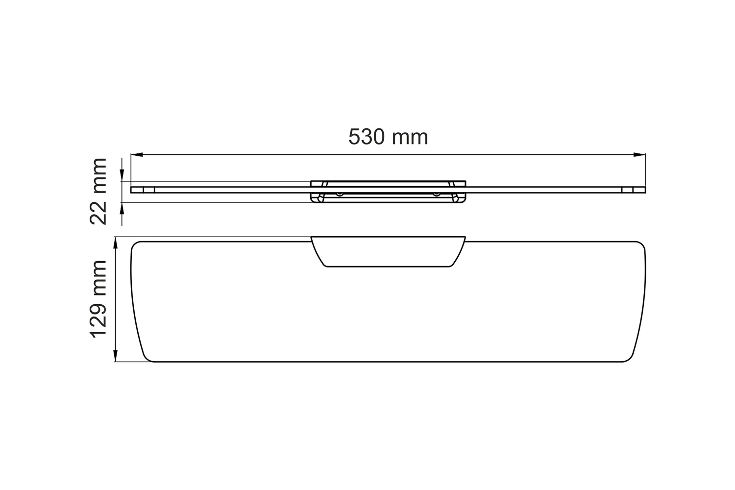 полка стеклянная wasserkraft k 555