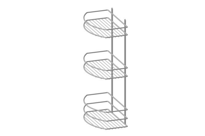 Изображение товара Полка прямая 3-ярусная П0001436 настенная 25x50x15 см