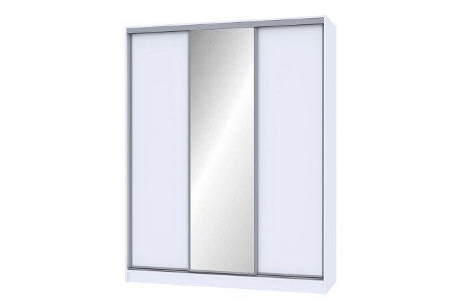Изображение товара Стильный белый шкаф-купе с зеркалом 180х229,5 см для спальни