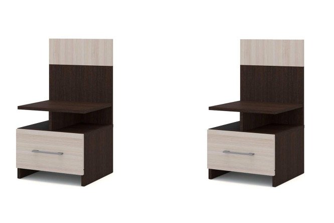 Изображение товара Прикроватные тумбочки Алёна дуб молочный комплект из двух единиц