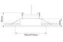 Светильник встраиваемый AMBRELLA LIGHT Techno Spot 1 м², 11.5x2.3x11.5 см, GX53