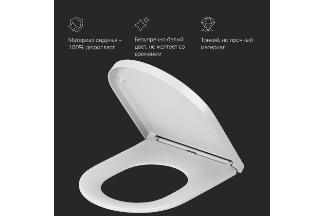Крышка-сиденье для унитаза AM.PM Spirit V2.0 C707858WH 36х3.6х45.3 см