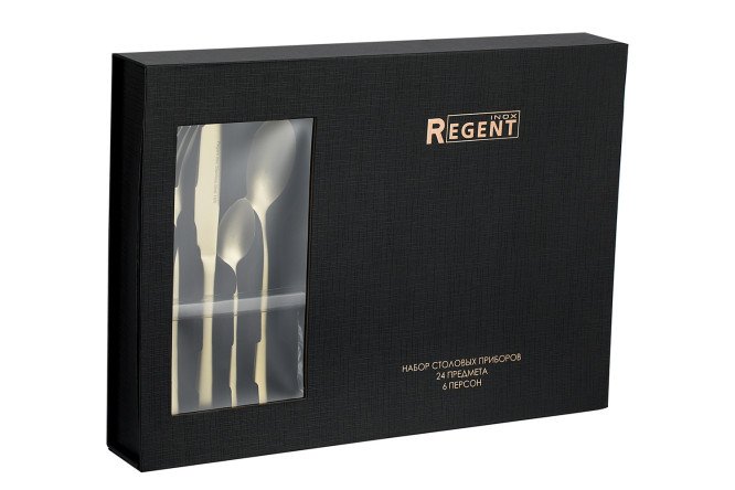 Фото 11 Набор столовых предметов REGENT Inox Stella 6 перс., 24 шт.