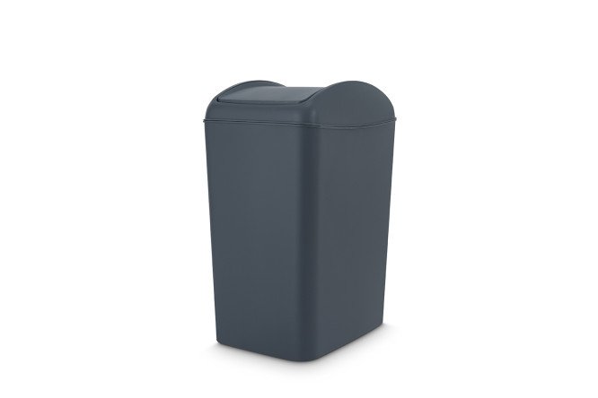 Изображение товара Контейнер для мусора TRN-189 Antr с крышкой 27.5x51x35.3 см, 20 л