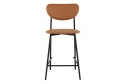 Стул барный Stool Group Minnie 42х89х49.5 см, цвет обивки коричневый, ножек чёрный