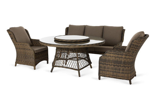 Изображение товара Набор садовой мебели Bergamo с круглым столом и диваном