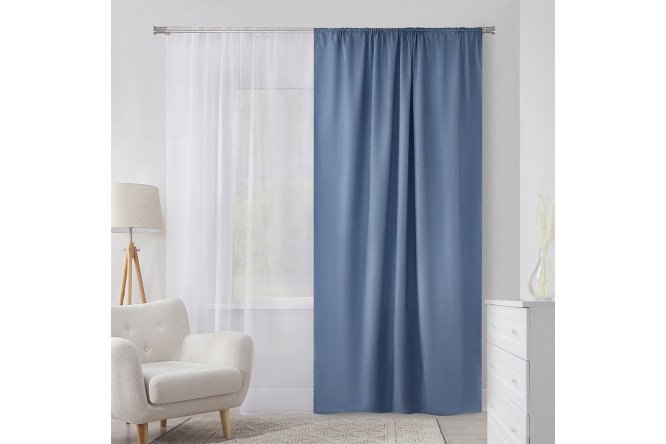 Изображение товара Штора ESTUDI BLANCO Augostina 180х300 см голубой ткань