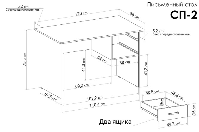 Максимальный свес столешницы стола