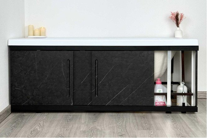 Экран под ванну Alt Black 1,6 ALV1202004 157х53.5 см