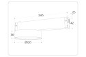 Светильник диммируемый LED AMBRELLA LIGHT Track System 2 м², 11.5x7.7x23.2 см, LED