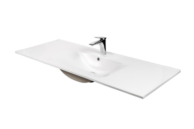 Изображение товара Раковина встраиваемая сверху BOND Cube S05-1000 101х17х46.5 см фарфор белый глянец