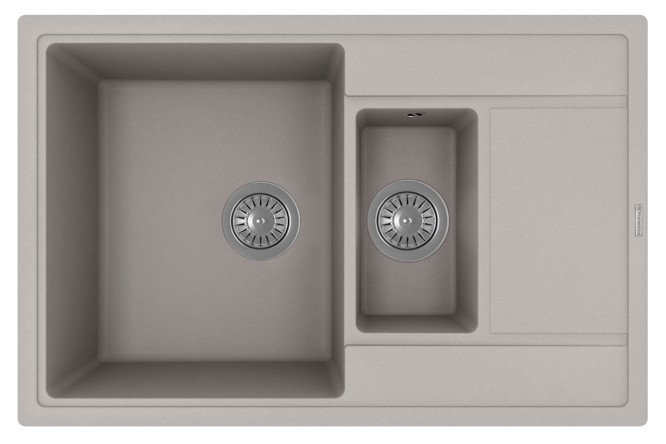 Изображение товара Врезная кухонная мойка Липси 780_К кварцевый композит 78х51 см с крылом