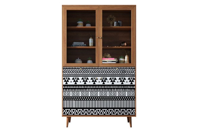 Изображение товара Буфет Berber 2 дверки 2 ящика дизайн Print_19 коричневый 120x200x45 см