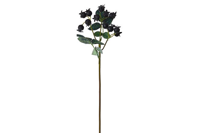 Изображение товара Искусственная ветка Шиповник 18х13 см для интерьера украшений и фотосессий