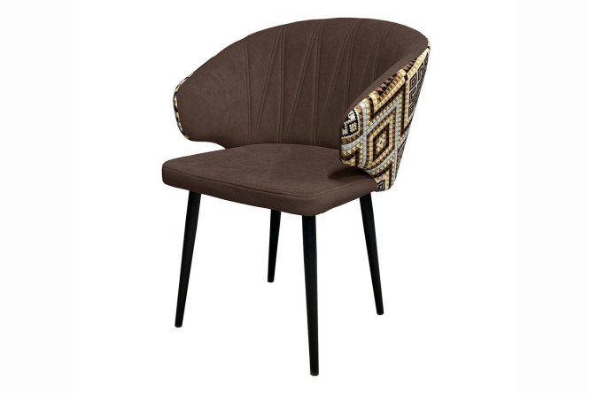 Изображение товара Стул Лион с подлокотниками велюр металлические ножки 58,5х83х56 см