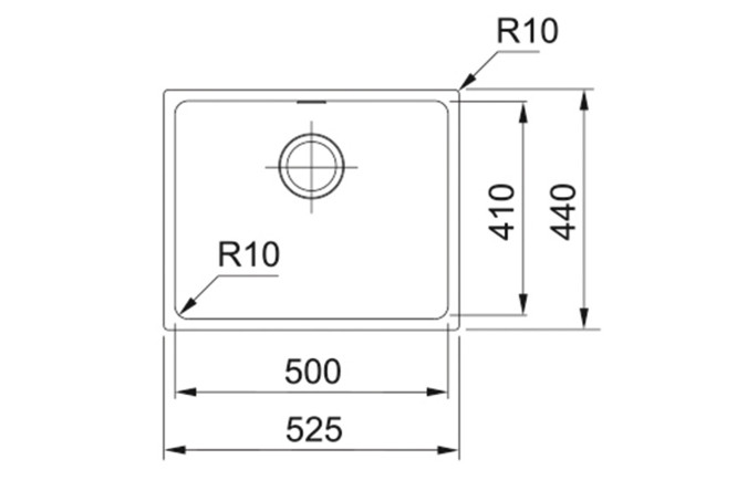Мойка врезная FRANKE SID 110-50 20х52.5х44 см