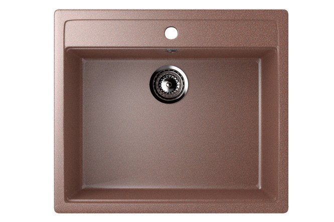 Изображение товара Мойка ULGRAN U-104 из искусственного мрамора 56x49.5x17.5 см для кухни