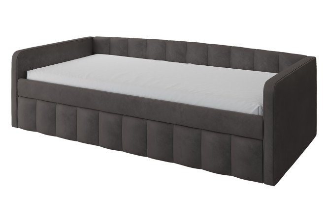 Изображение товара Кровать одинарная Молли Стандарт 90х200 см серый графит