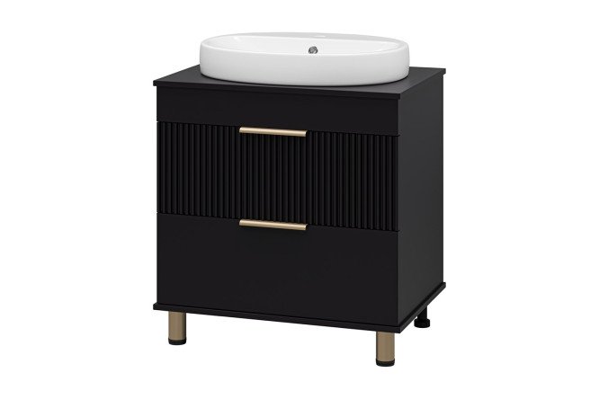 Изображение товара Тумба напольная Enfida 70 71 см, цвет каркаса чёрный, фасада чёрный