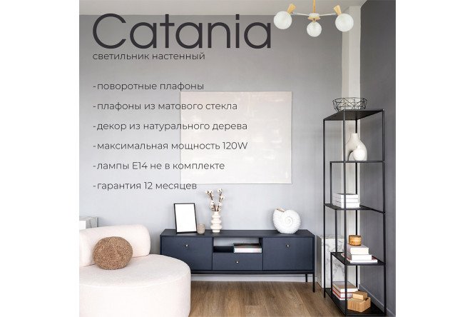 Светильник потолочный EVOLUCE Catania 6 кв.м., 55x35x55 см, E14