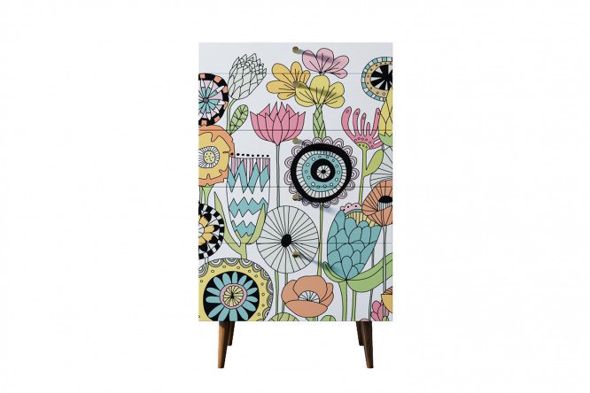 Изображение товара Комод Berber с принтовым фасадом и коричневым каркасом
