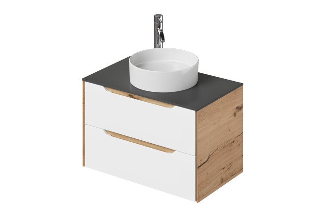 Изображение товара Подвесная тумба Nill 80 белая со скрытыми направляющими