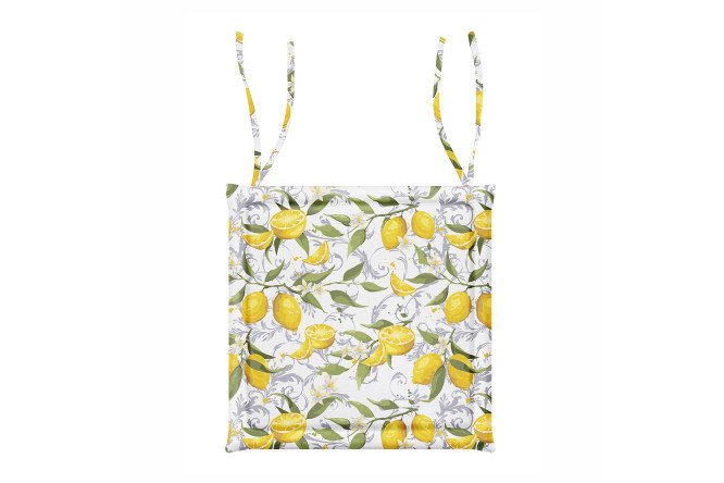 Изображение товара Подушка для стула Лимонная Эстетика 40х40 см натуральный хлопок