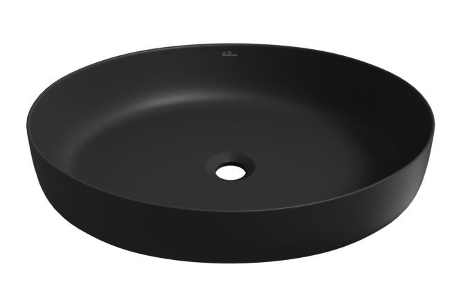 Изображение товара Раковина накладная Belle spa 3.0 55х14х41 см фарфор черный матовый