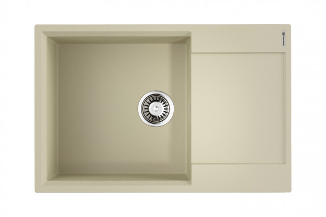 Изображение товара Мойка врезная с крылом OMOIKIRI Daisen 78-LB-BE 78х51 см ваниль
