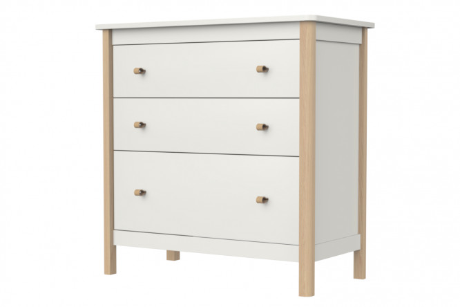 Изображение товара Комод Classic молочный из массива бука и МДФ 91х92х49 см