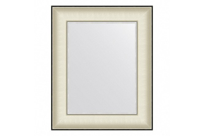 Изображение товара Зеркало настенное EVOFORM в багетной раме белая кожа хром 44х54 см