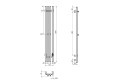 Полотенцесушитель MIXLINE Moon Quadro White 557164 17.5х120 см