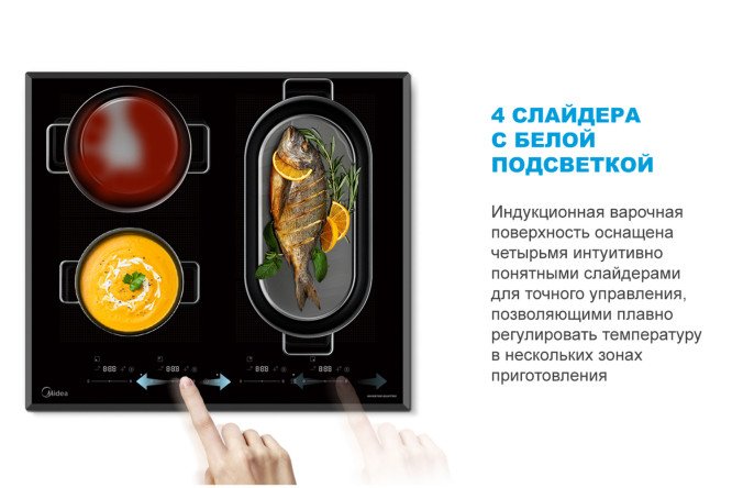 Индукционная панель MIDEA MIH 67880F 59 см