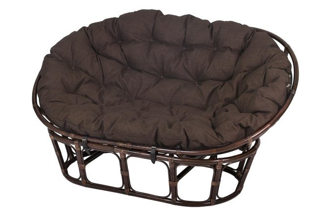 Изображение товара Диван Мамасан Тёмно-коричневый каркас • Коричневые элементы