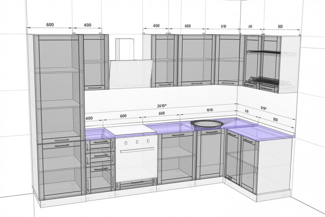 Проекты модульных кухонь