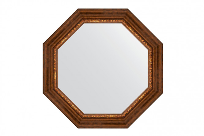 Изображение товара Настенное зеркало в багетной раме EVOFORM Octagon BY 7345 71х71 см Римская бронза