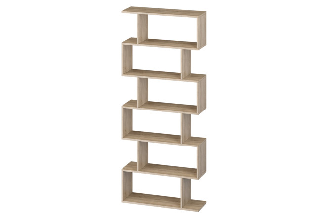 Изображение товара Стеллаж Ницца из ЛДСП цвет Сонома размер 73х173,2х25 см