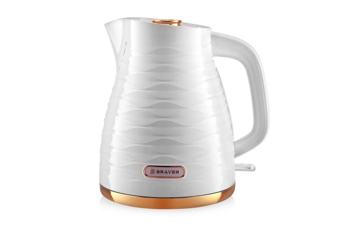 Изображение товара Электрический чайник BRAYER BR1057WH из пластмассы, белый, 20x20.5x18.5 см