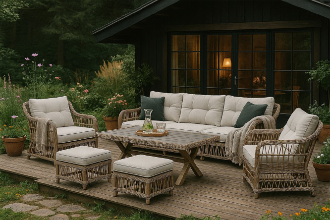 Изображение товара Набор садовой мебели Leonardo цвет чёрный, бежевый, серый