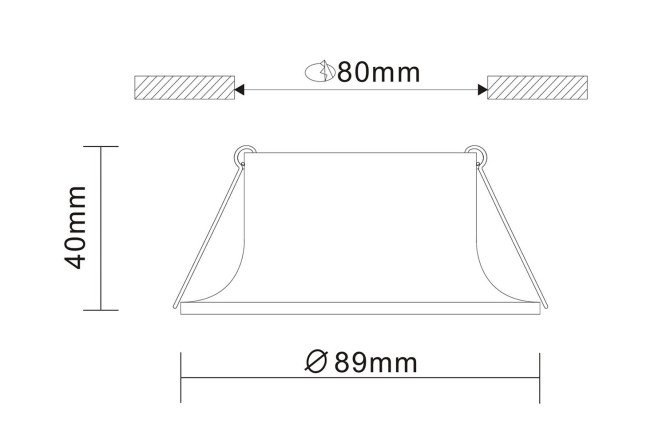 Светильник встраиваемый ST LUCE ST202 3 кв.м, 8.9x4x8.9 см, GU10