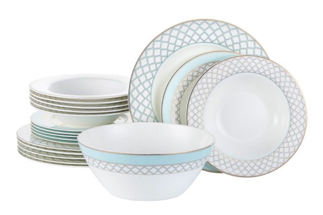 Изображение товара Столовый сервиз GIPFEL Aurora на 6 персон Костяной фарфор