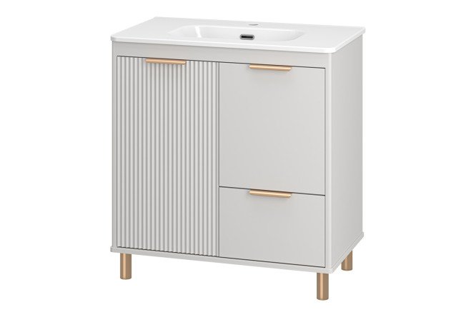 Изображение товара Тумба напольная Risacca Сrema 80 с двумя дверцами и раковиной