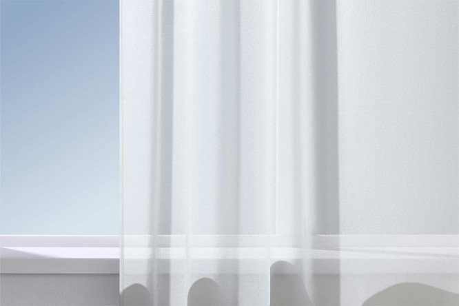 Изображение товара Тюль HOFF Рельеф 145x300 см серый имитация льна Универсальная лента