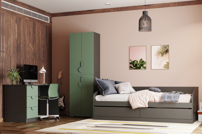 Изображение товара Модульная детская мебель Оскар Лайн мини с кроватью Акварель