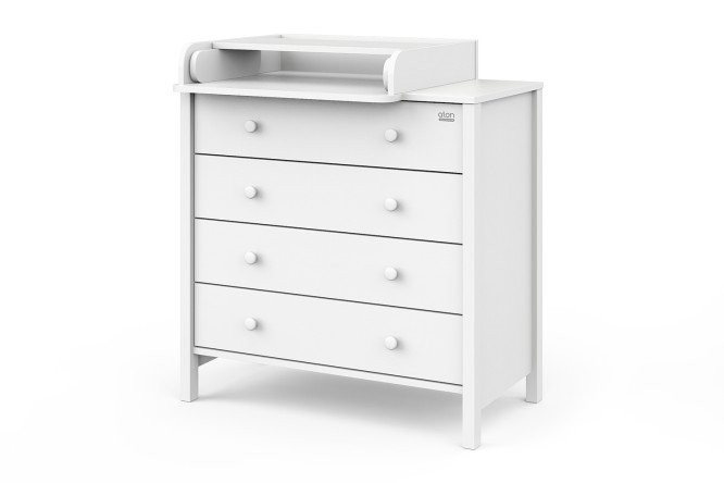Изображение товара Комод с пеленальной доской Daniel белый, размеры 80,6х96,4х57,2 см