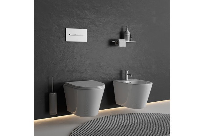 Биде подвесное CERAMICANOVA Forma Rimless CN3012 37х32.5х16.2 см