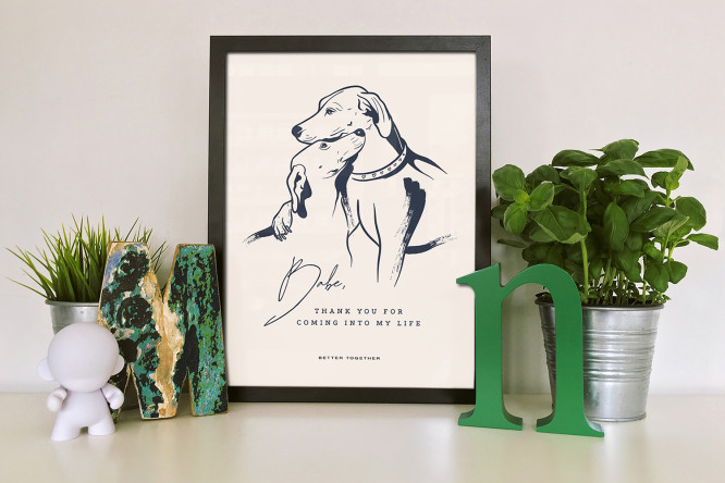 Купить Постер на подложке Эскиз собаки 30х40 см с доставкой по выгодной  цене в интернет магазине Hoff.ru. Характеристики, фото и отзывы.