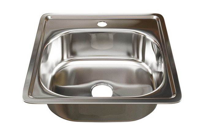 Изображение товара Врезная мойка MIXLINE 528187 из нержавеющей стали 48x48x16 см