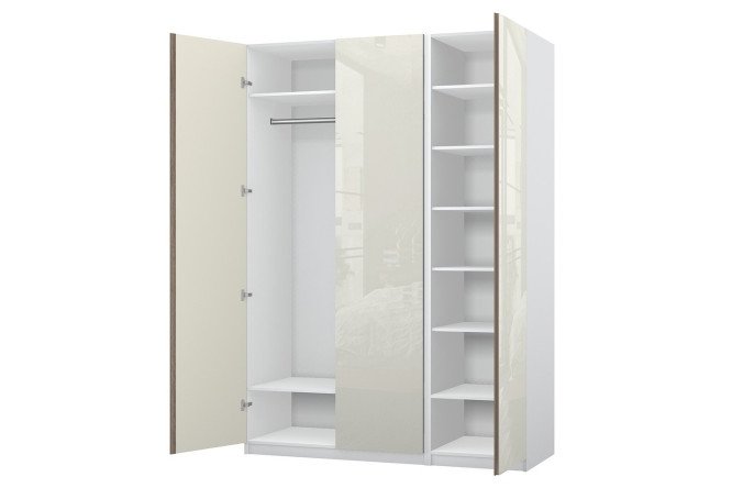 Изображение товара Шкаф 3-дверный Оскар Николь 150х236х60,2 см, белый, магнолия, дуб родди