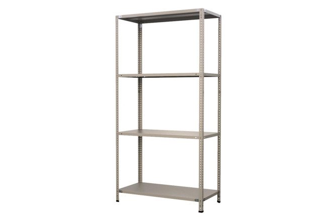 Изображение товара Стеллаж MS 185 серый полуматовый для дома и офиса 100x185x60 см